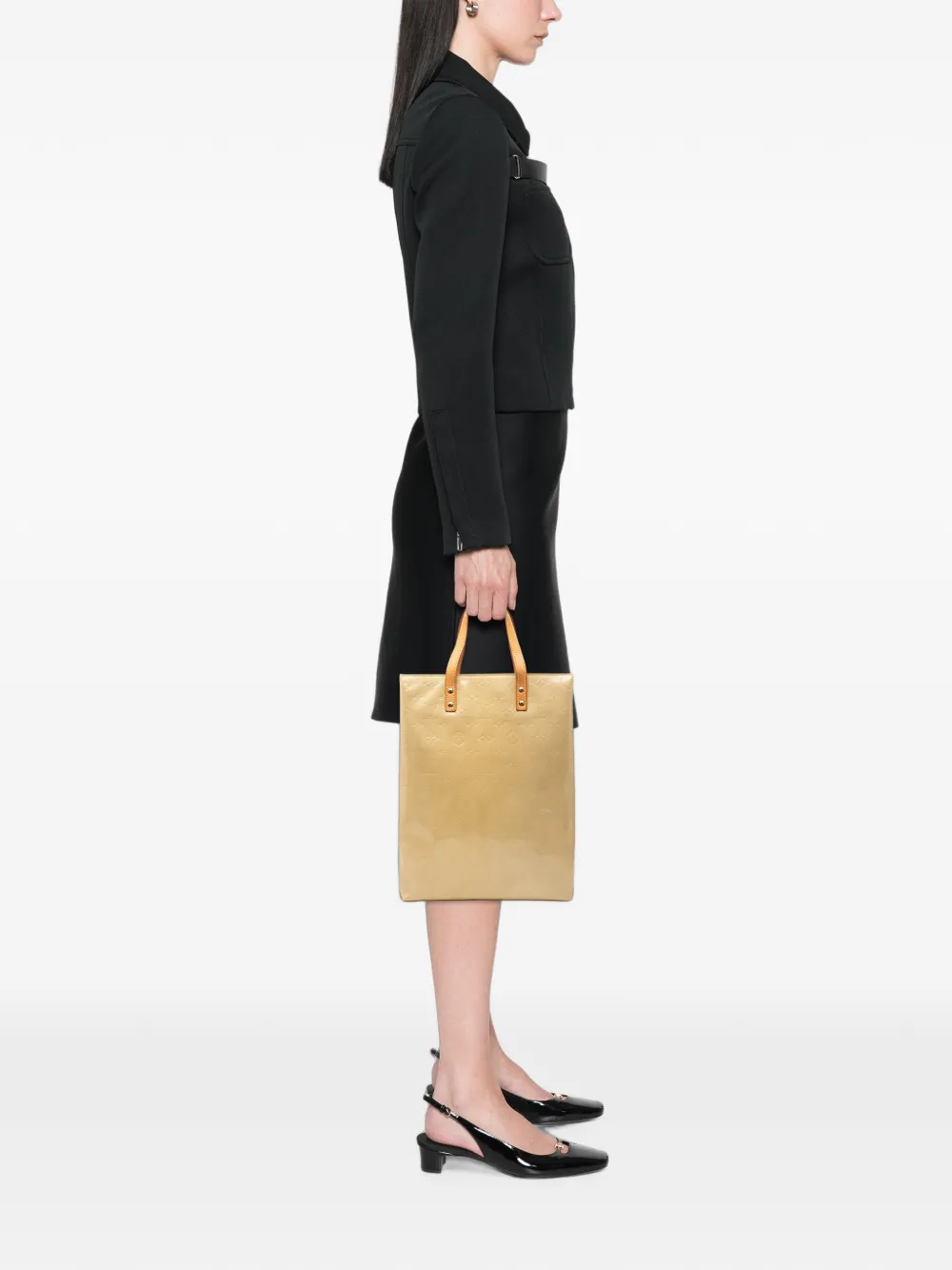 Louis Vuitton Pre-Owned 2002 Monogram Vernis Reade MM tote bag - Toni neutri