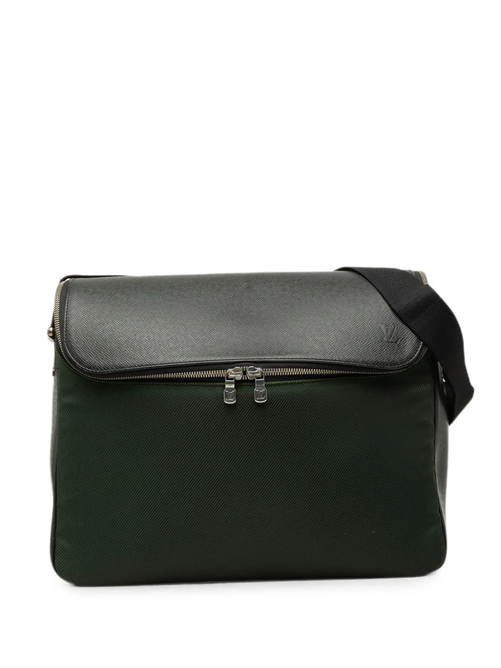 Louis Vuitton Pre-Owned 2002 Bicolor Taiga and Canvas Taimyr crossbody bag - Green
