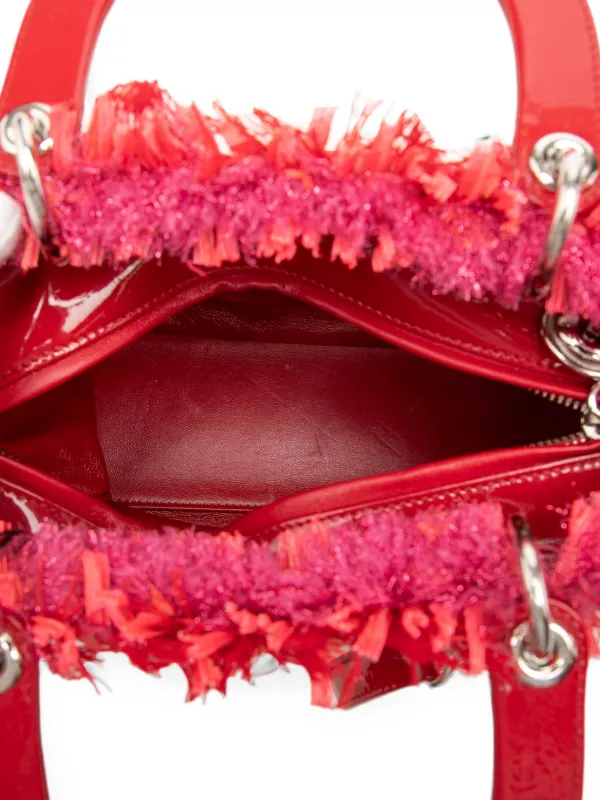 Christian Dior Pre-Owned 2012 ミディアム ツイード フリンジ ライン 