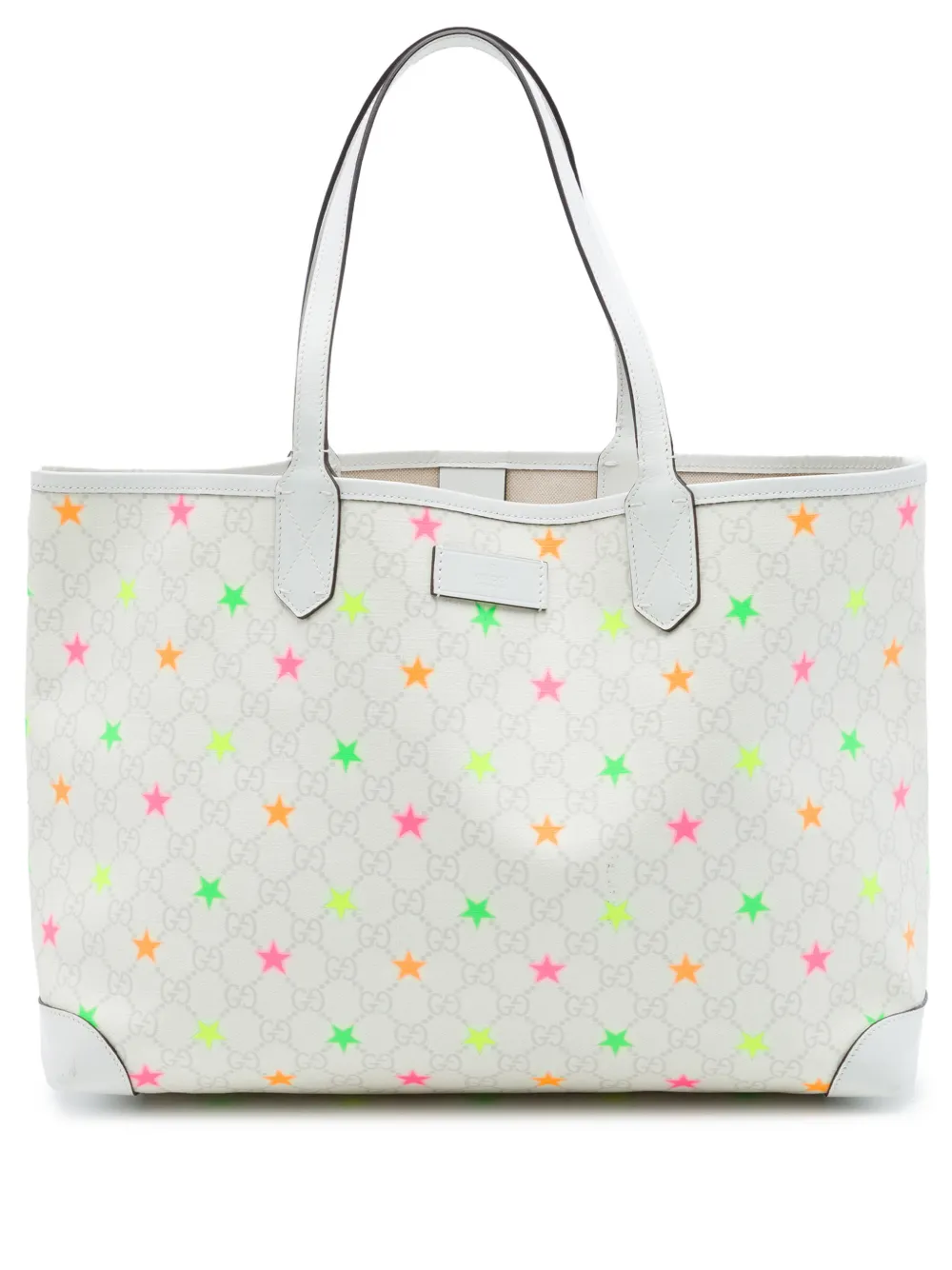 Gucci Pre-Owned 2016-2026 GG Supreme Stars tote bag - Bianco