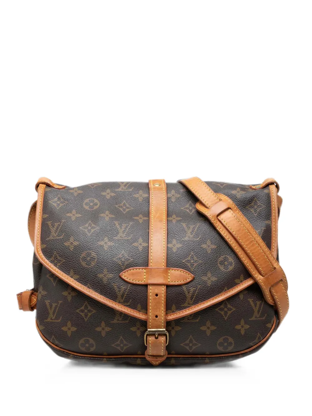 Louis Vuitton Pre-Owned 1991 Monogram Saumur 25 crossbody bag - Braun