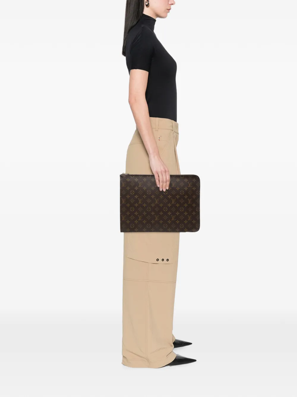 Louis Vuitton Pre-Owned 2007 Monogram Poche Documents Portfolio business bag - Braun