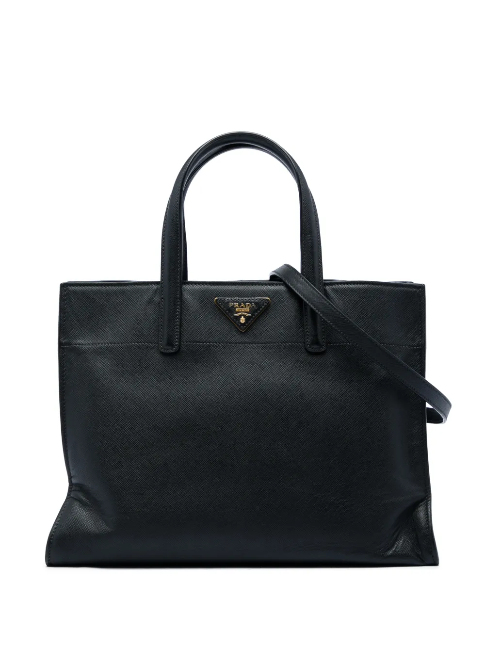Prada Pre-Owned 2010-2026 Saffiano Soft Triple Pocket Tote satchel - Nero