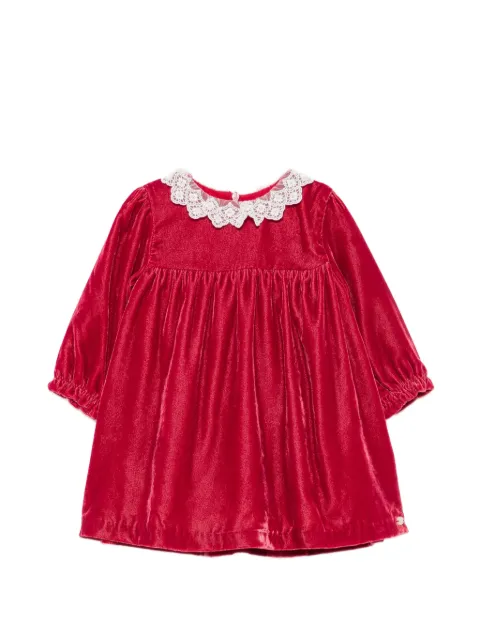 Tartine Et Chocolat lace-collar velvet dress