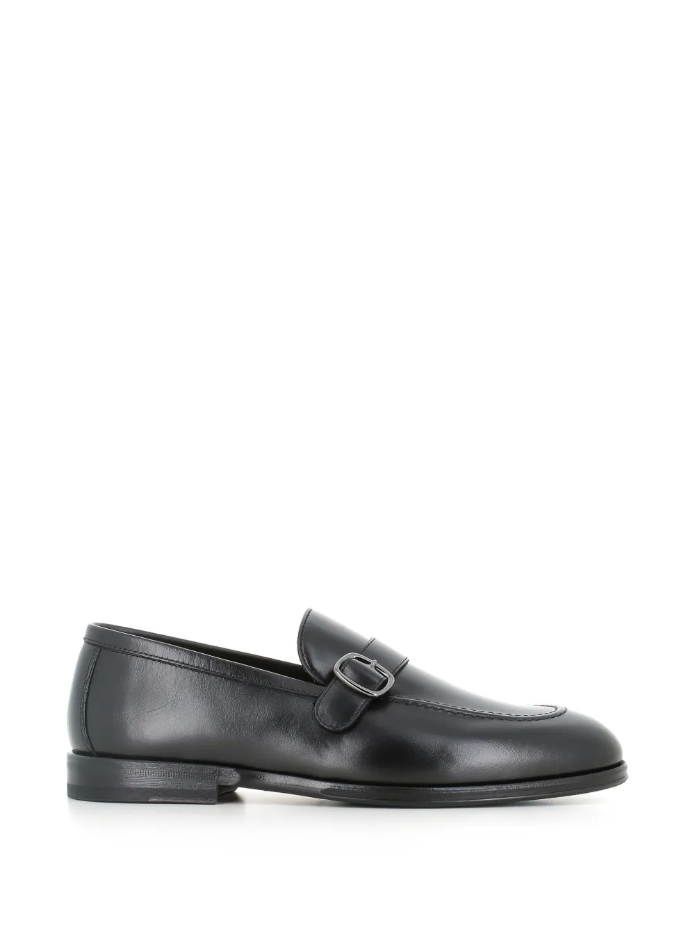 Henderson Baracco Mocassini in pelle con fibbia - Nero