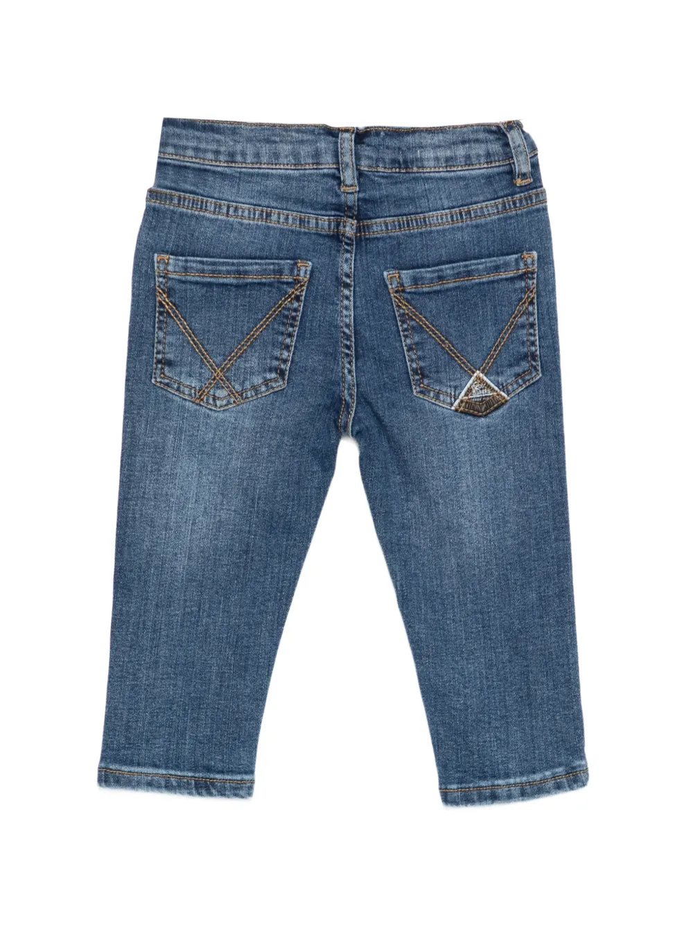 Roy Rogers Kids Whisker jeans met logopatch Blauw