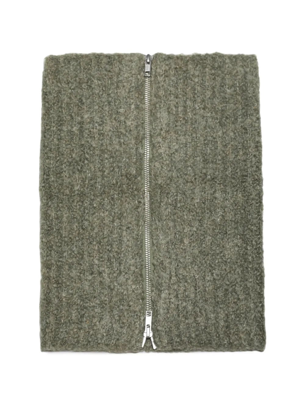 MM6 Maison Margiela zip-up bouclé scarf Groen
