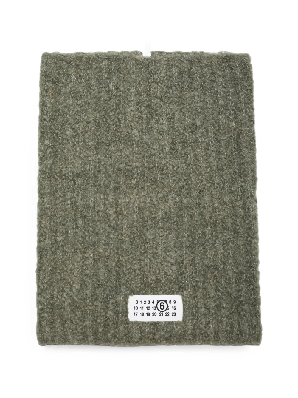 MM6 Maison Margiela zip-up bouclé scarf Groen
