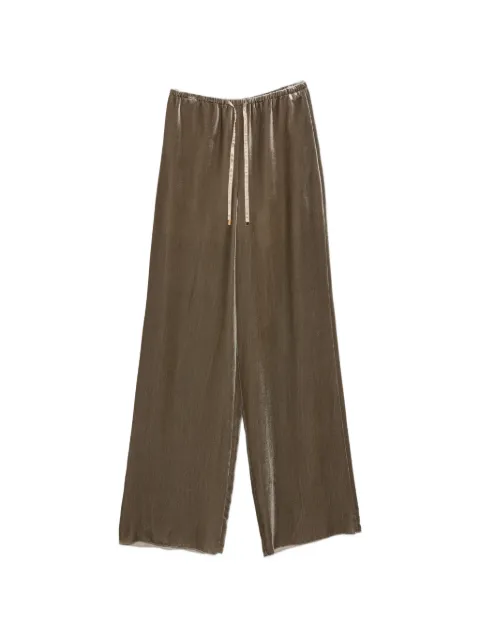 Agnona drawstring velvet palazzo pants