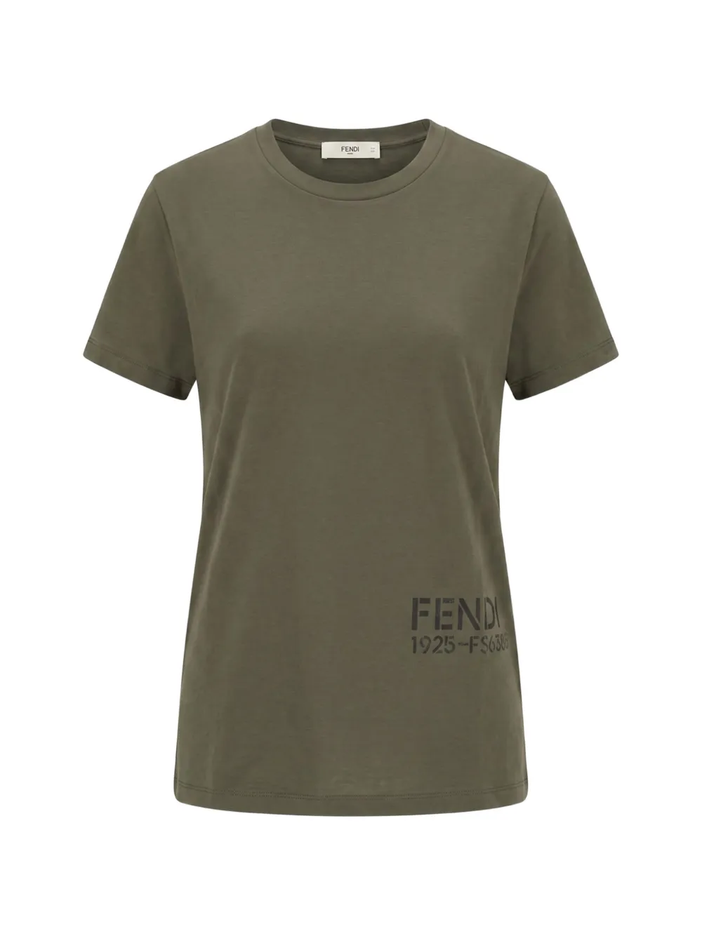 FENDI logo-print crew-neck T-shirt - Verde
