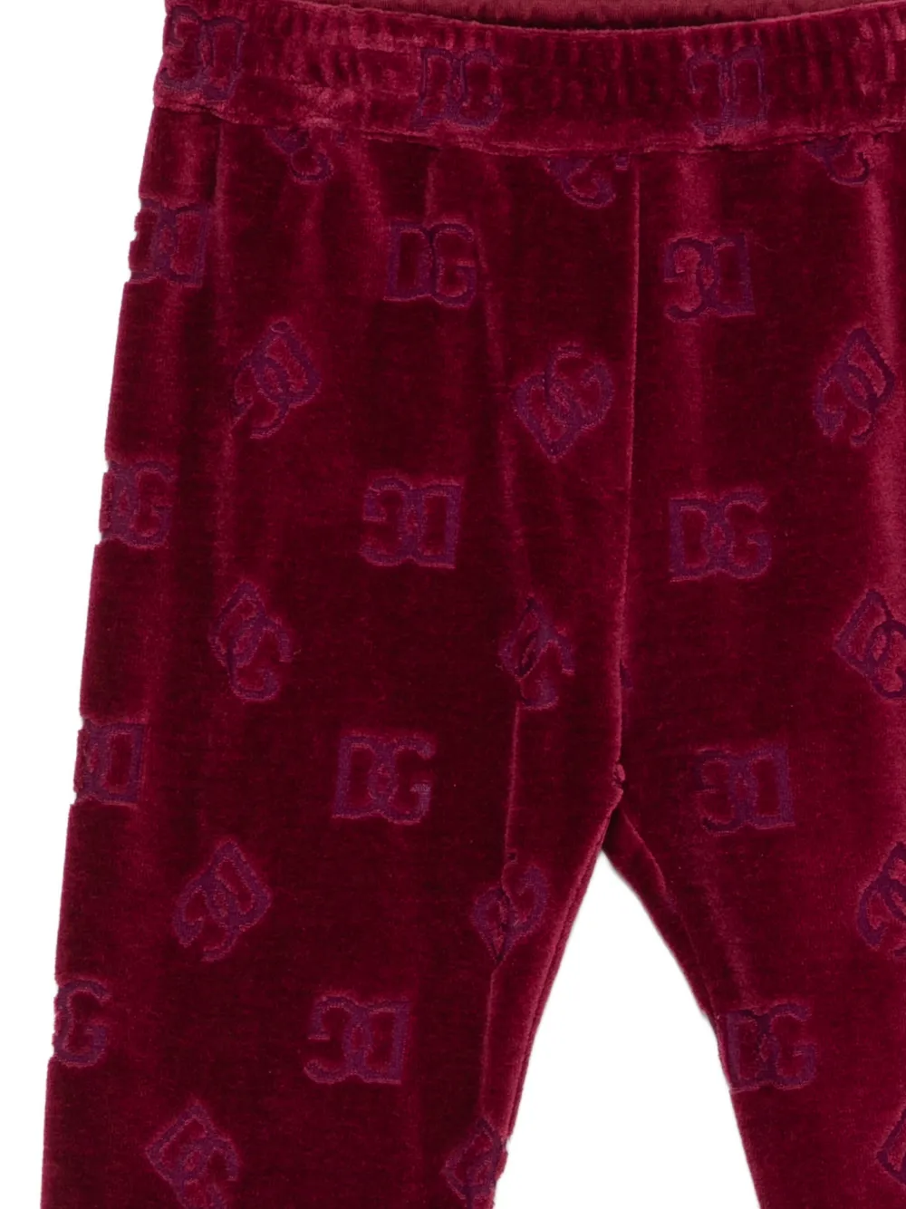 Dolce & Gabbana Kids DG trainingsbroek met logo-patroon Rood