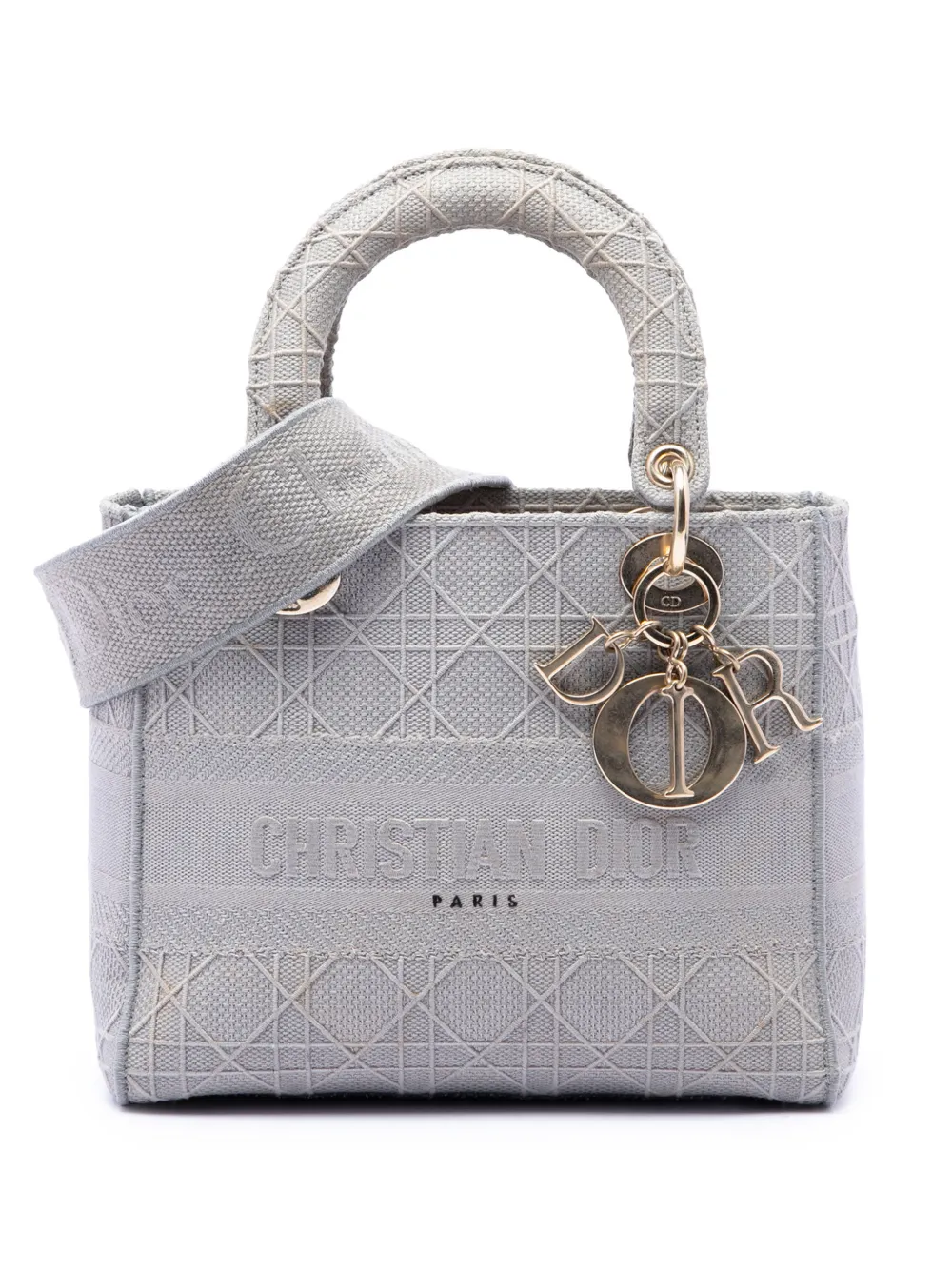 Christian Dior Pre-Owned 2020 Medium Canvas Cannage Lady D Lite satchel - Grau