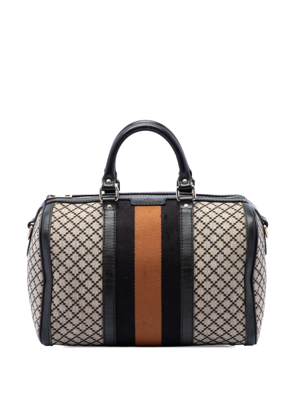 Gucci Pre-Owned 2016-2026 Medium Diamante Canvas Web Joy Boston Bag satchel - Nero