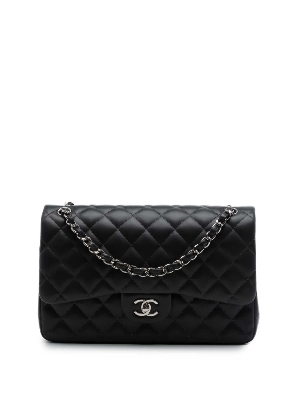 CHANEL Pre-Owned 2012 Jumbo Classic Lambskin Double Flap shoulder bag - Schwarz