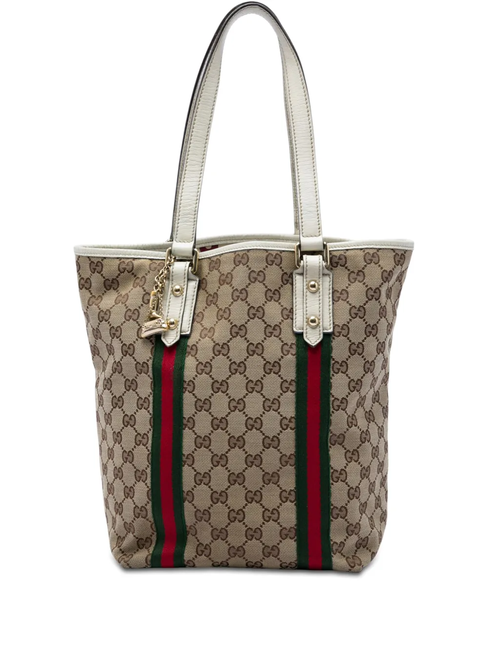 Gucci Pre-Owned 2000-2015 GG Canvas Web Jolicoeur tote bag - Bianco