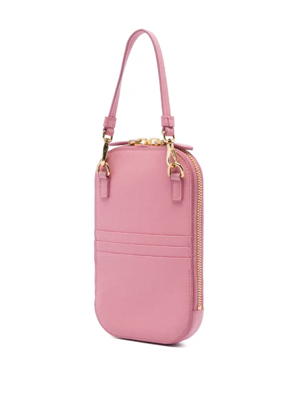 Prada Pre-Owned 2013-2026 Embellished Saffiano Lux Phone Pouch