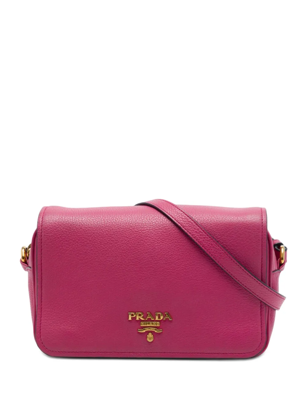 Prada Pre-Owned 2015-2026 Vitello Phenix Flap crossbody bag - Rosa