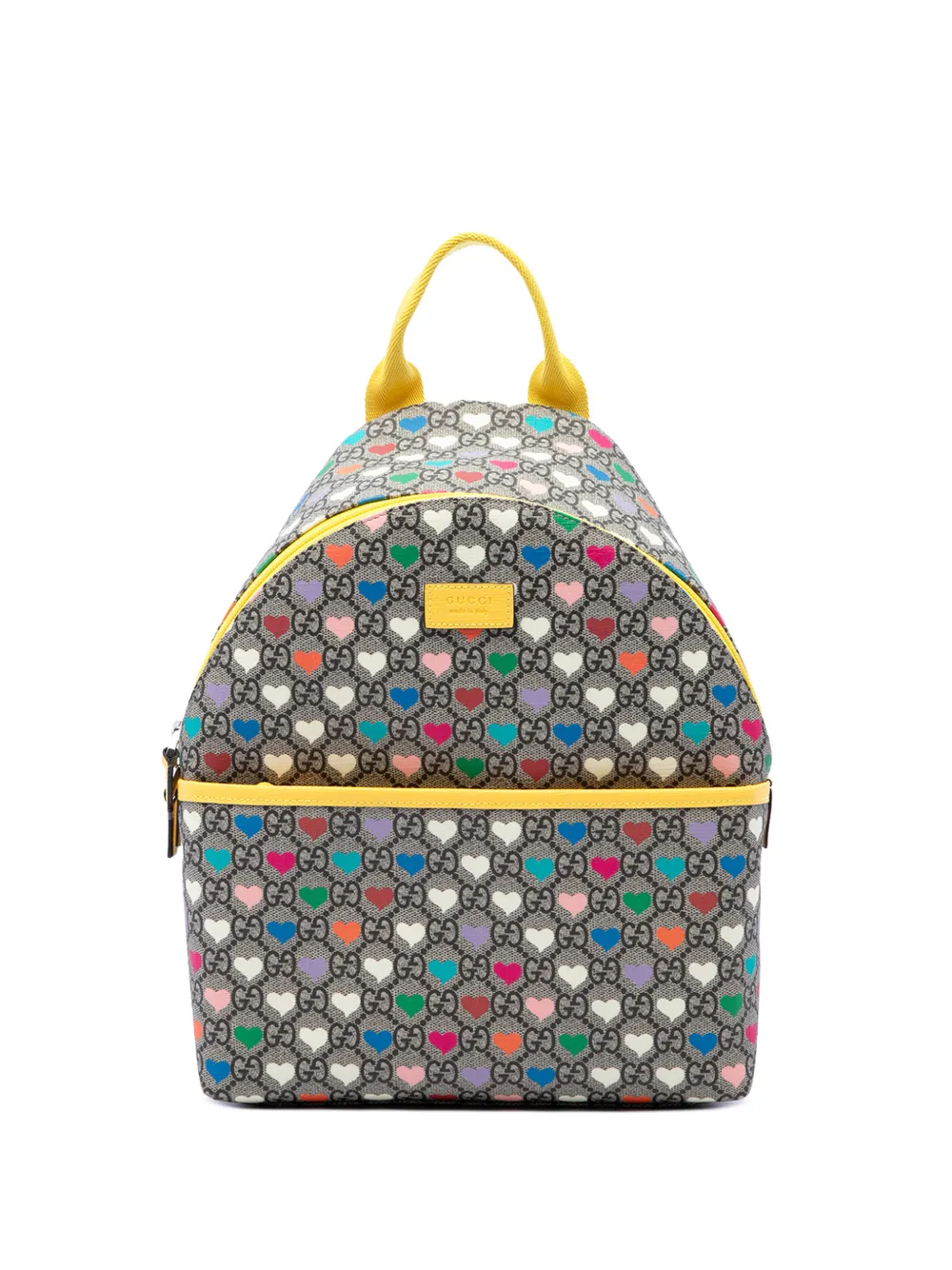 Gucci Pre-Owned 2016-2026 Kids GG Supreme Web Hearts backpack - Toni neutri