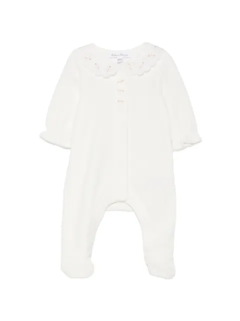 Tartine Et Chocolat embroidered scalloped-collar sleepsuit