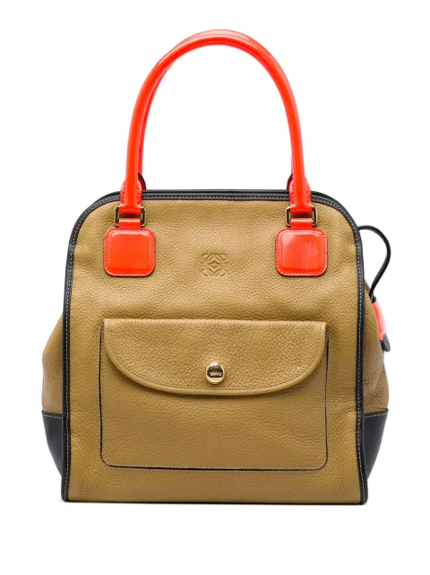 Loewe Pre-Owned 2012 Tricolor Leather Anagram Oro handbag