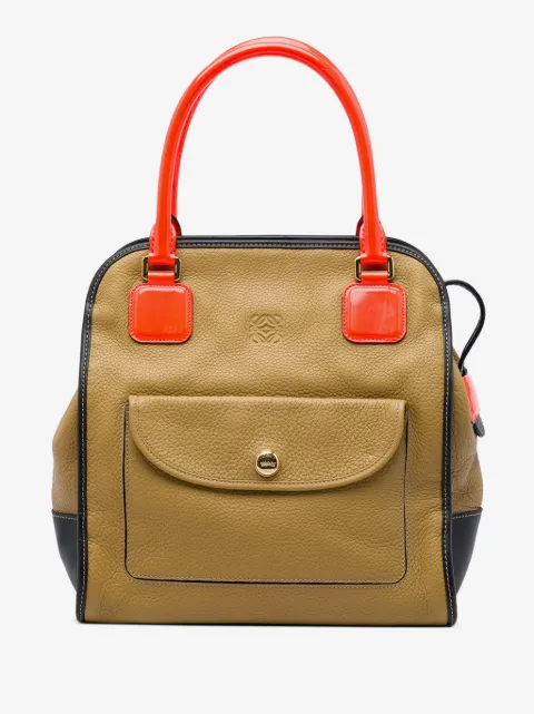 Loewe Pre-Owned 2012 Tricolor Leather Anagram Oro handbag
