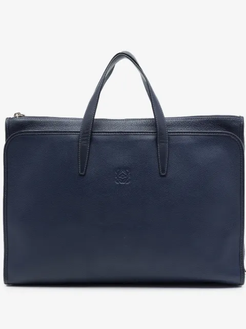 Loewe Pre-Owned 2014 Leather Anagram Briefcase business bag