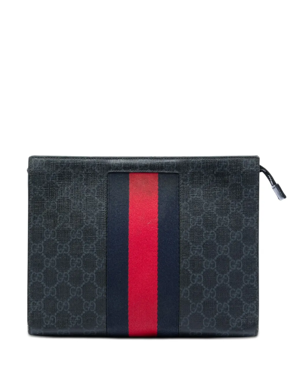 Gucci Pre-Owned 2000-2015 GG Supreme Web clutch bag - Nero