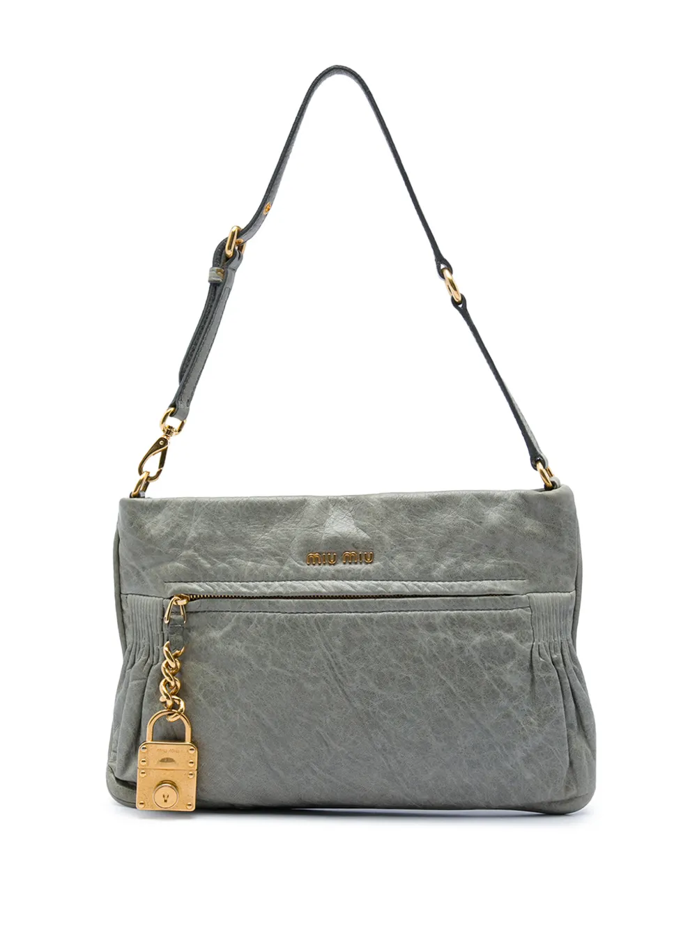 Miu Miu Pre-Owned 2010-2026 Nappa Charm shoulder bag - Grau