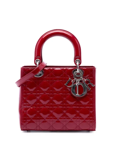 Christian Dior Pre-Owned 2013 Medium Patent Cannage Lady Dior satchel