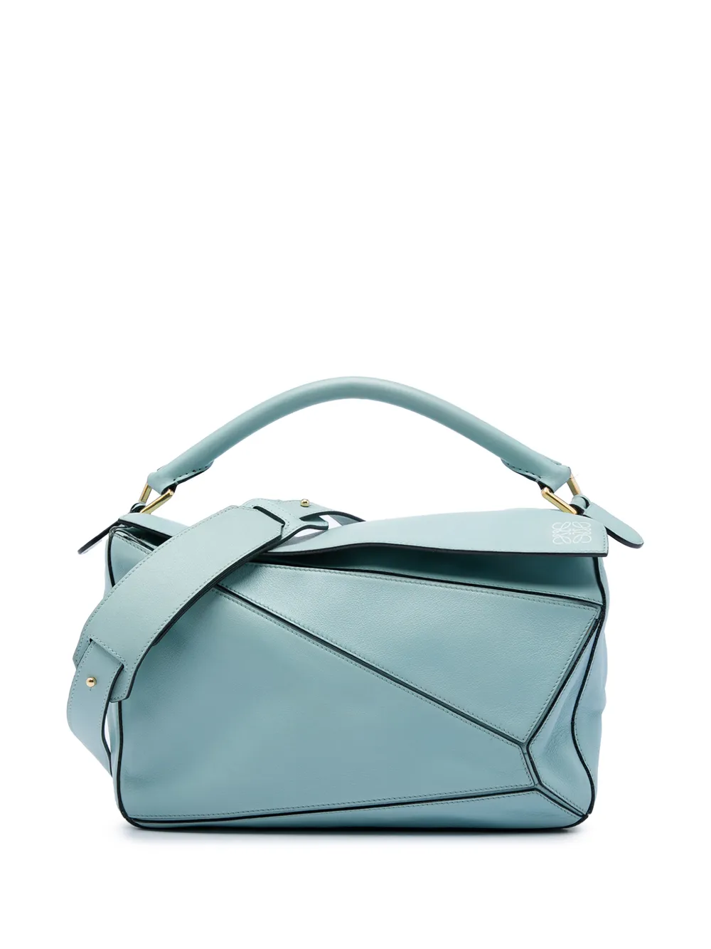 Loewe Pre-Owned 2016 Medium Calfskin Puzzle satchel - Blu