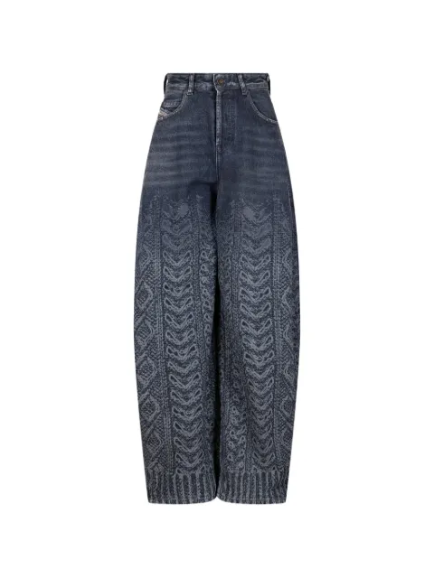 Diesel cable-knit print jeans