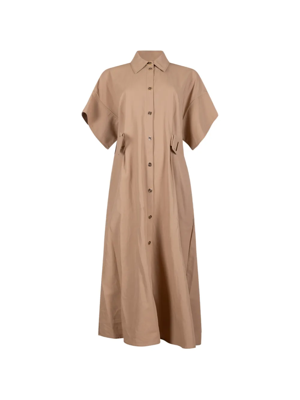 PINKO belted button-up midi dress - Toni neutri