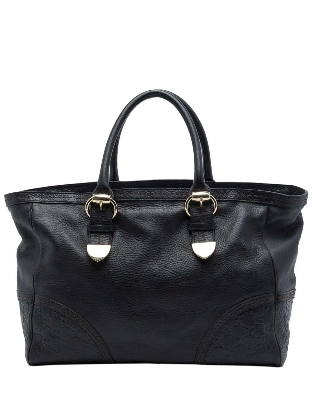 Gucci Pre-Owned 2016-2026 Guccissima Trimmed Calfskin Signoria tote bag - Nero