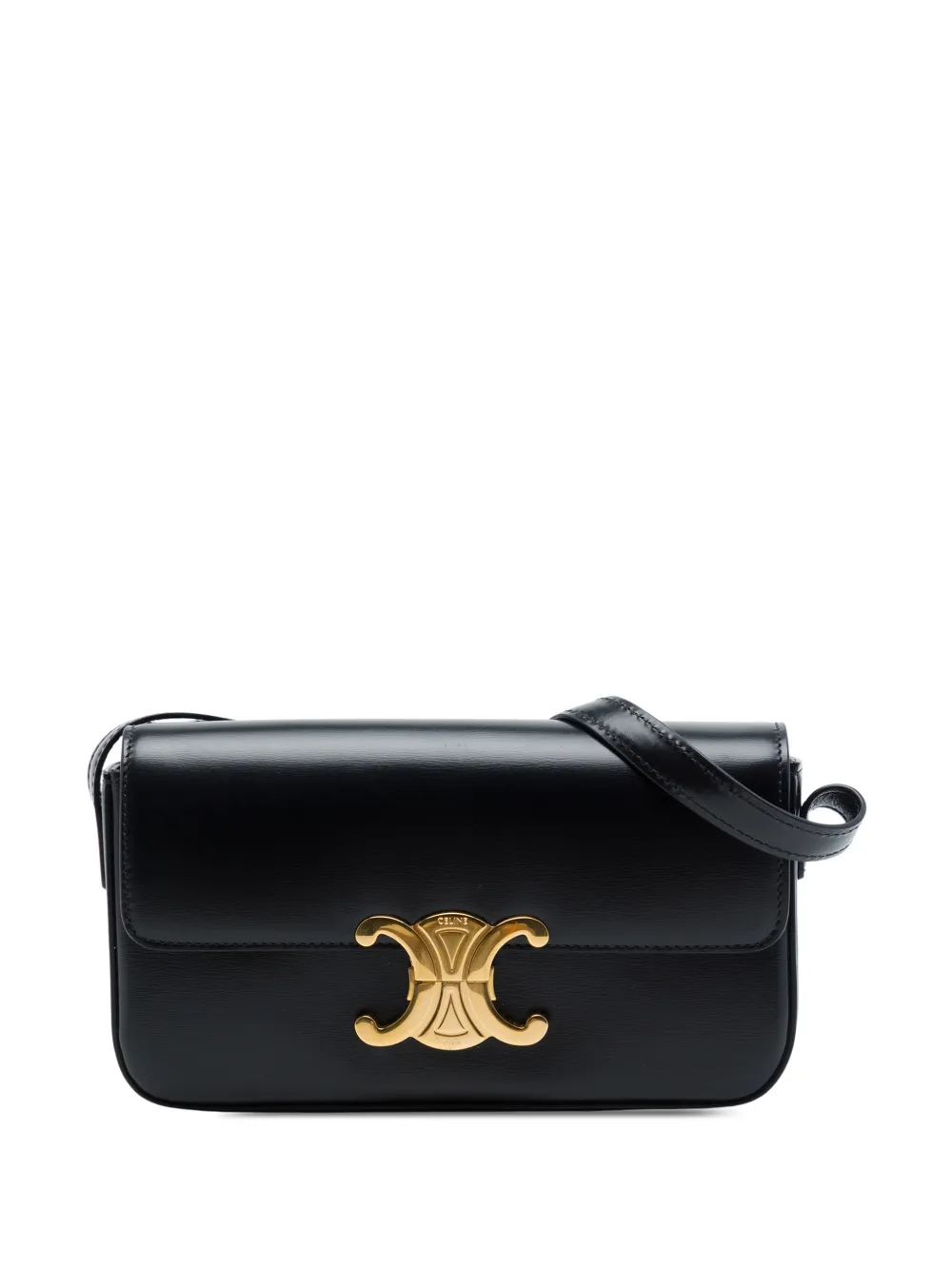 Celine Pre-Owned sac porté épaule Triomphe Claude (2021) - Noir Celine Pre-Owned sac porté épaule Triomphe Claude (2021) - Noir