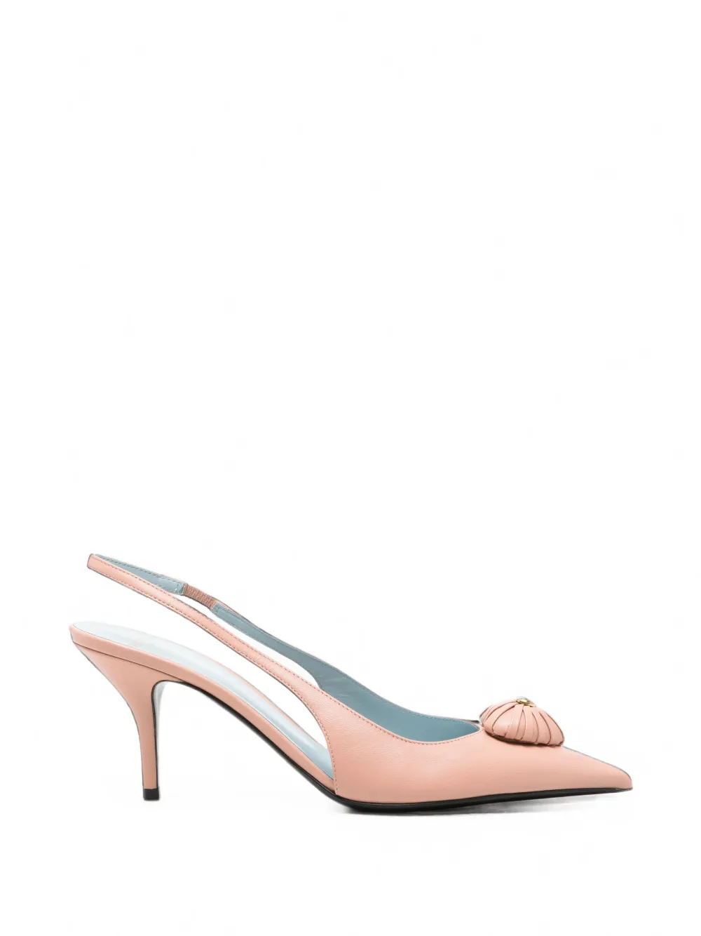 Valentino Garavani VLogo Signature leather slingback pumps Roze