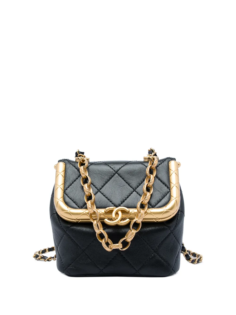 CHANEL Pre-Owned 2020 Micro Quilted Lambskin My Crush Bag satchel - Black