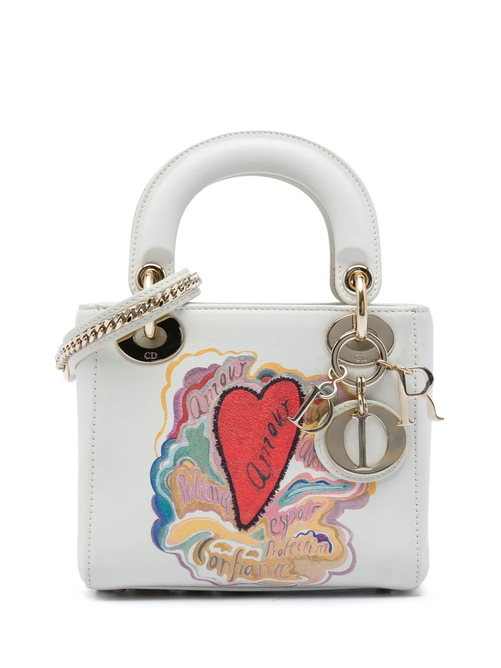 Christian Dior Pre-Owned 2018 DiorAmour Niki De Saint Phalle Mini Calfskin Lady Dior satchel - Weiß