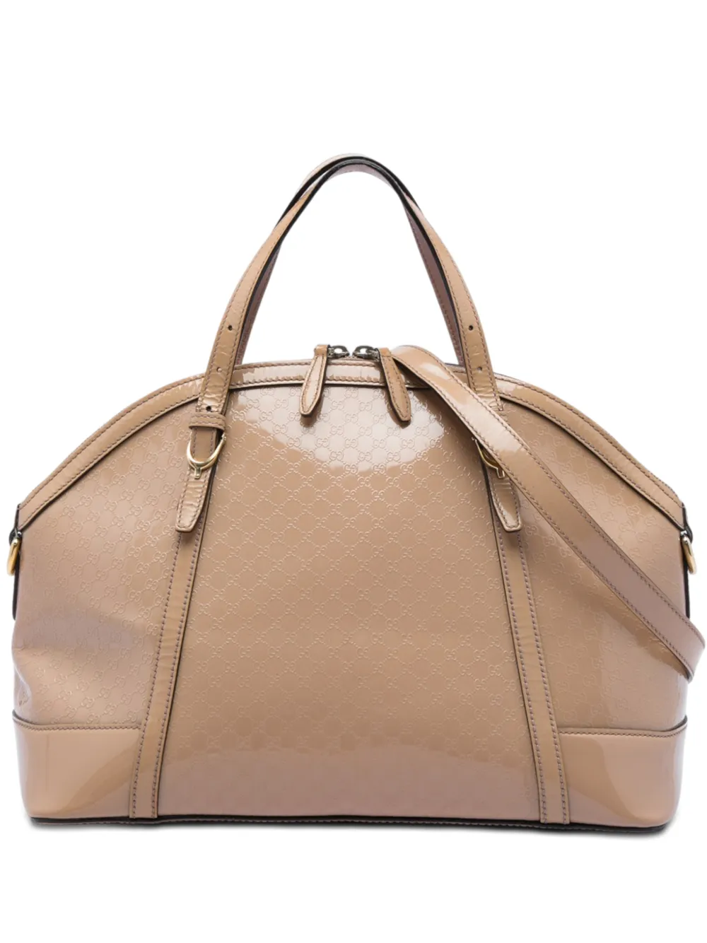 Gucci Pre-Owned 2016-2026 Large Microguccissima Patent Nice Dome satchel - Toni neutri