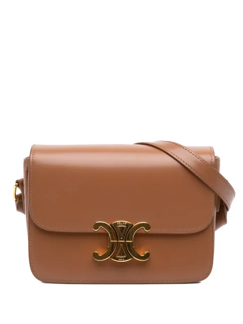 Celine Pre-Owned 2024 Teen Shiny Calfskin Triomphe crossbody bag