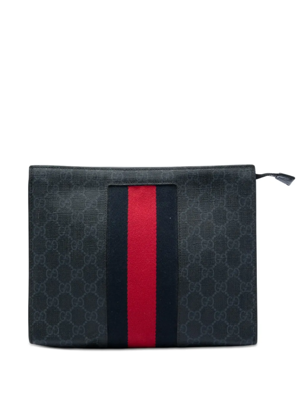 Gucci Pre-Owned 2000-2015 GG Supreme Web clutch bag - Nero