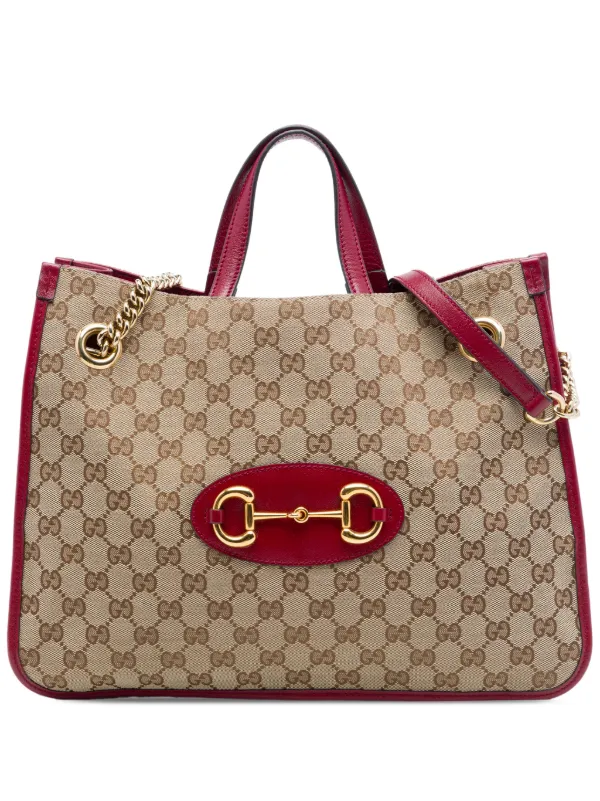 GUCCI GGキャンバス トートバッグ レッド 赤いこと 赤み グッチ