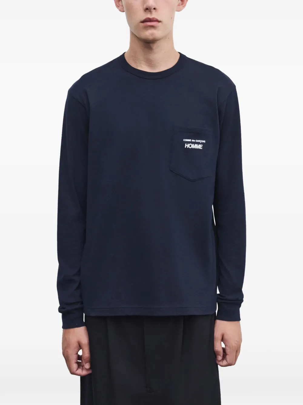 Comme des Garçons Homme T-shirt met logoprint Blauw