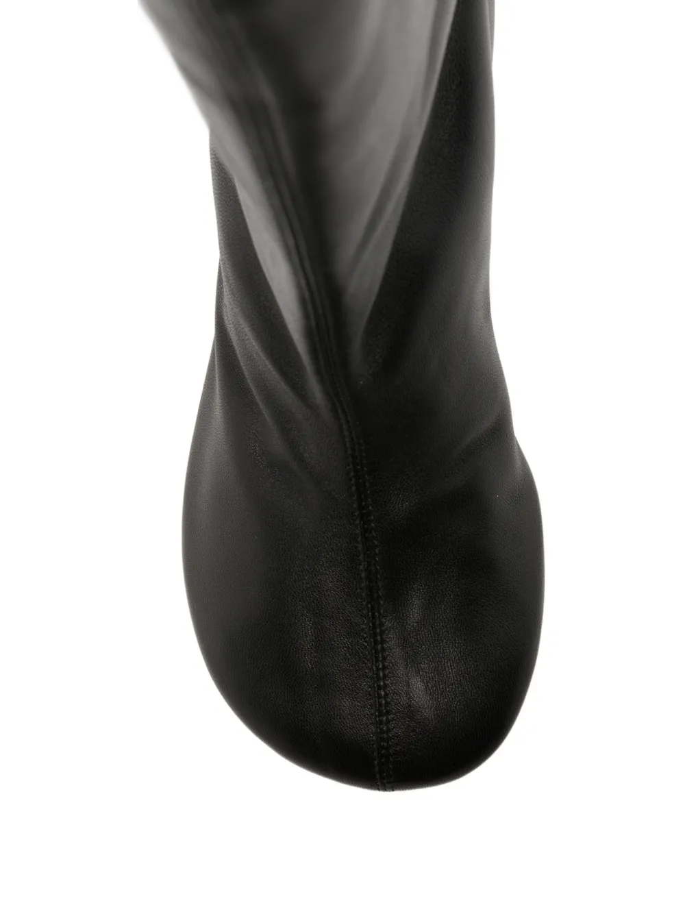 Plan C pointed-toe leather boots Zwart