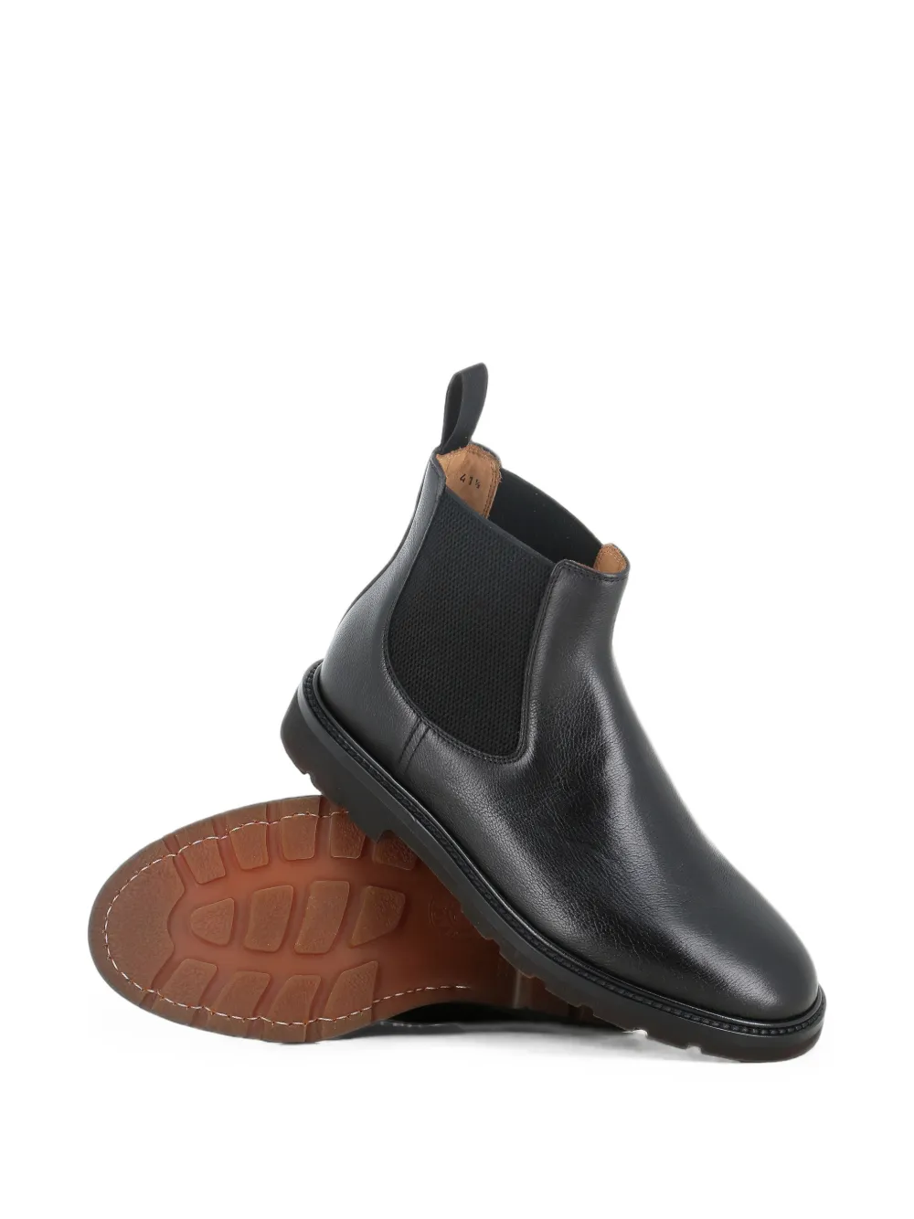 Henderson Baracco elasticated-side leather Chelsea boots Zwart