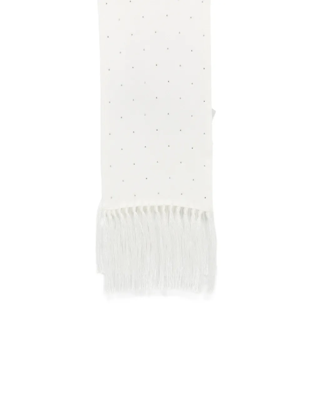 TOM FORD crystal-embellished fringed scarf Wit