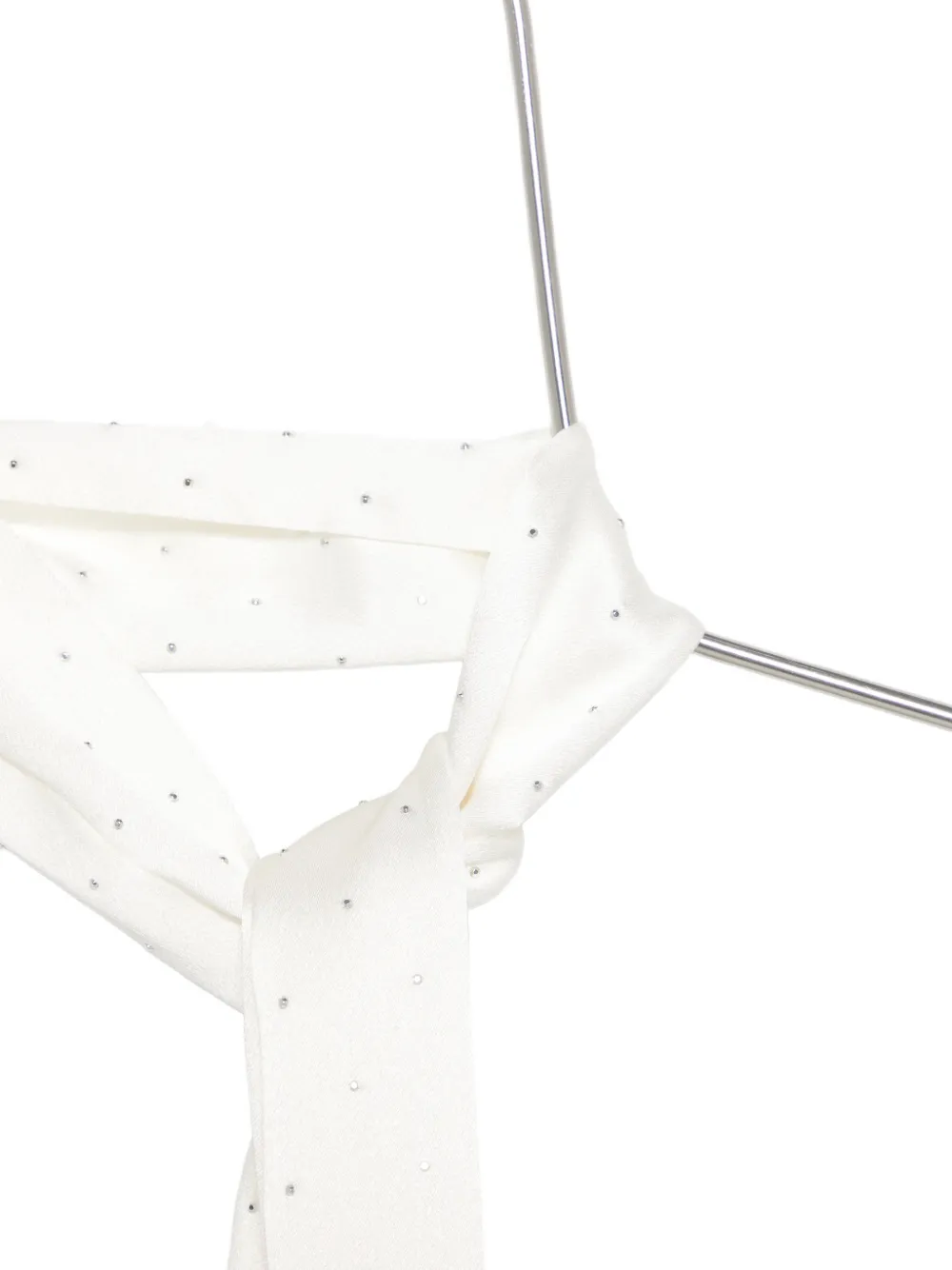 TOM FORD crystal-embellished fringed scarf Wit