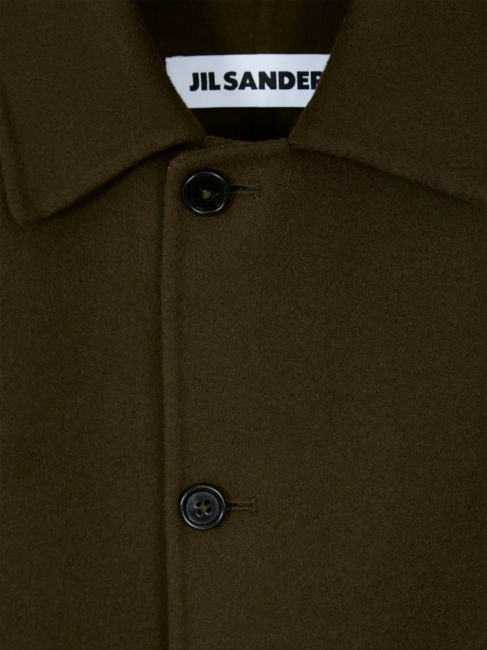 Jil Sander Button-up jas met kraag Groen
