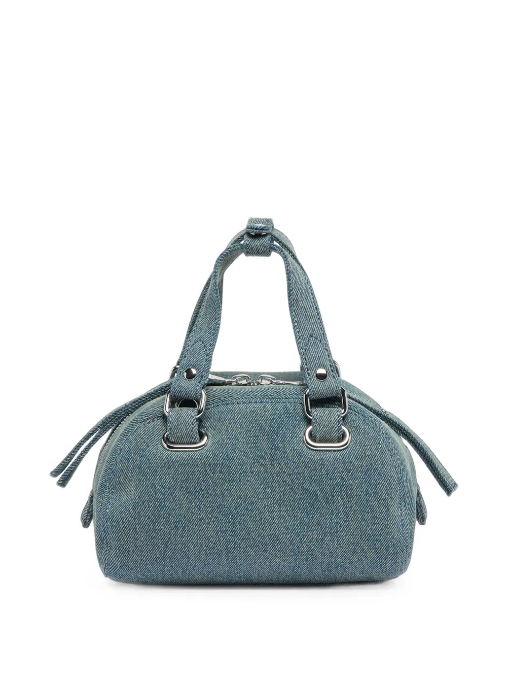 Diesel 1DR kleine bowlingtas van denim met Oval D-logo Blauw