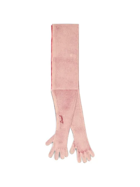 Diesel hybrid glove-scarf in two-tone wool