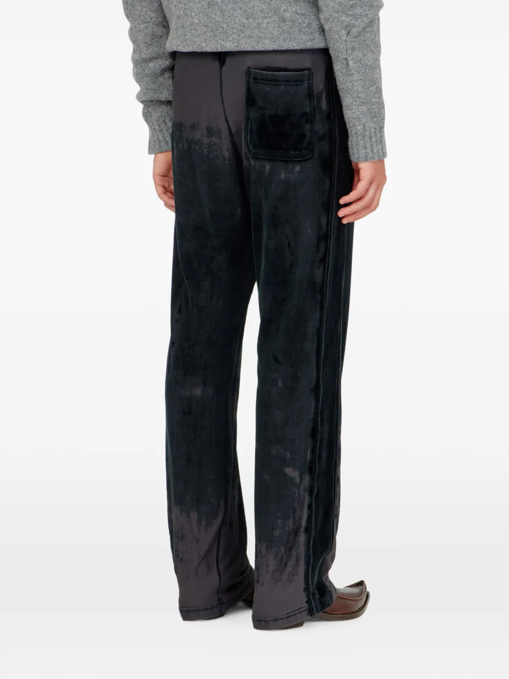 Diesel Chenille trainingsbroek met devoré-effect Zwart